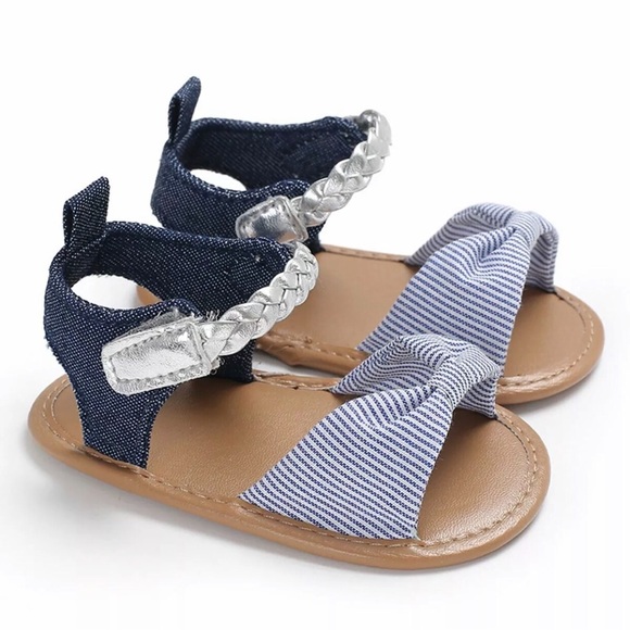 New Baby Girl Soft Sole Bowknot Sandals - Picture 6 of 7